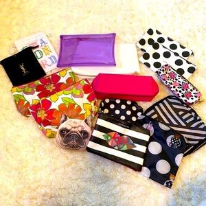 Bundle of 15 Makeup & Jewelry Bags